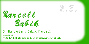marcell babik business card